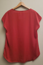 Load image into Gallery viewer, back view of Ricki's laced shirt, burnt orange colour, size large