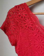 Load image into Gallery viewer, Suzy Shier Red Lace Dress (Small)