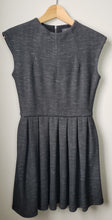 Load image into Gallery viewer, Talula Pleated Dark Grey Dress (Size 4)
