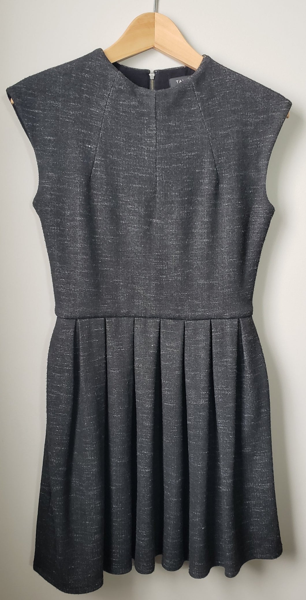 Talula Pleated Dark Grey Dress (Size 4)