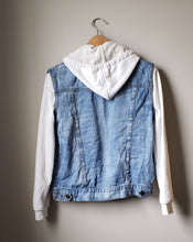 Load image into Gallery viewer, Forever 21 Hoodie Jean Jacket (Size Small)
