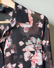 Load image into Gallery viewer, Forever 21 Sheer Rose Blouse (Size Small)
