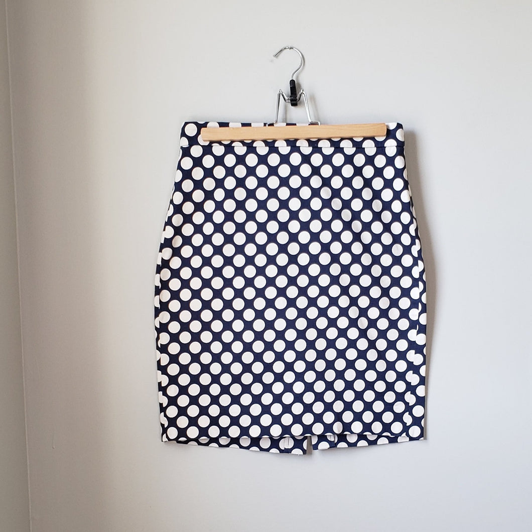 J.Crew Polka Dot Pencil Skirt (Size 2-4)