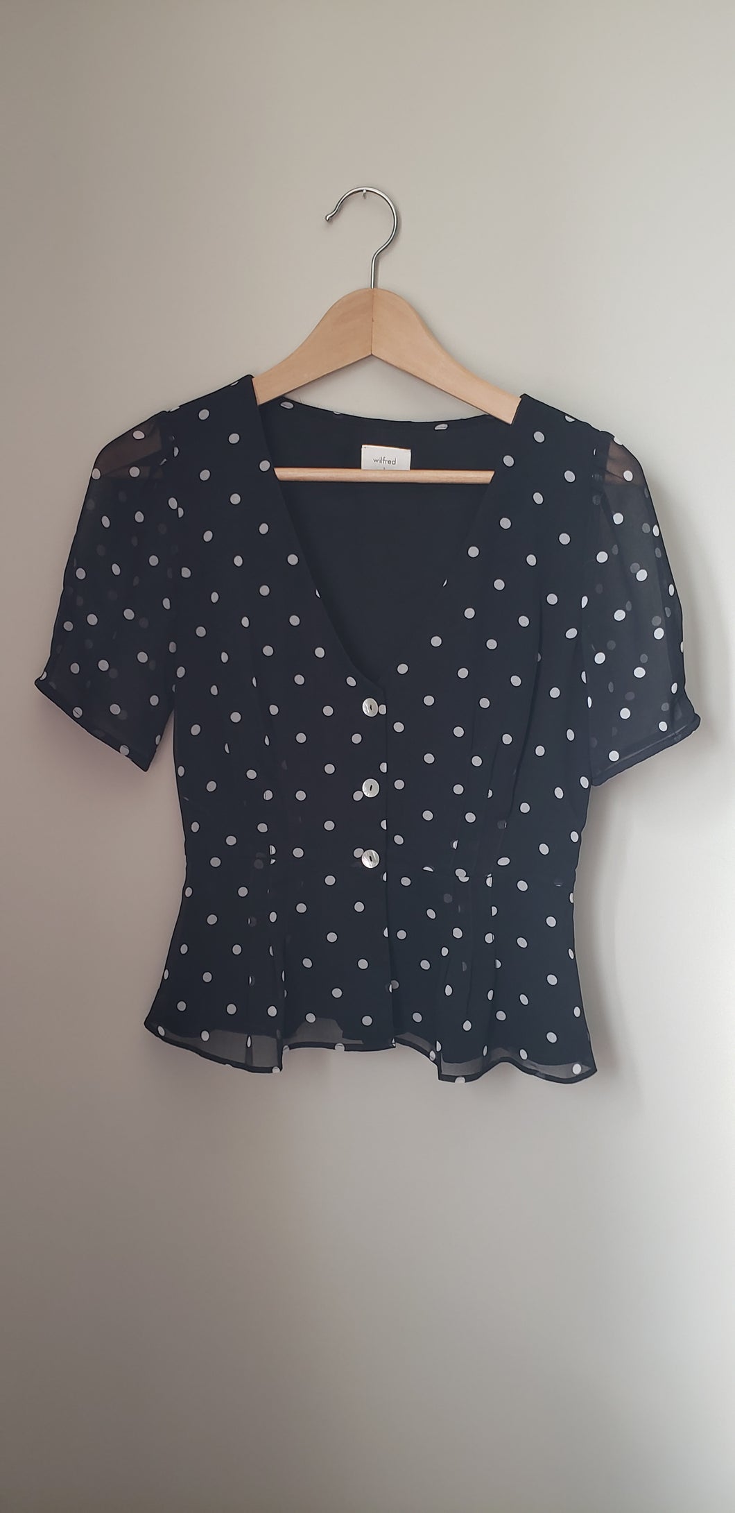 Wilfred Peplum Top (Size Small)